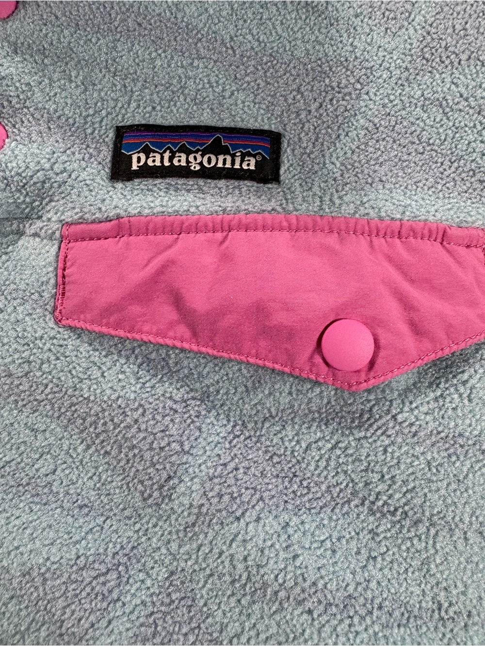 Patagonia Womens Synchilla Snap-T Fleece Pullover XXS Light Blue Patterned - Picture 5 of 8
